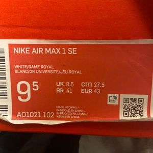 Nike air max 1 se